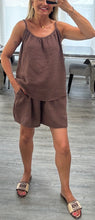 Load image into Gallery viewer, Cherry cheesecloth short set
