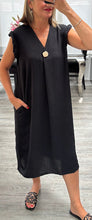 Load image into Gallery viewer, Bev frill shoulder midi dress

