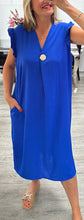 Load image into Gallery viewer, Bev frill shoulder midi dress
