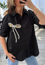 Load image into Gallery viewer, Bianca sequin bow shirt
