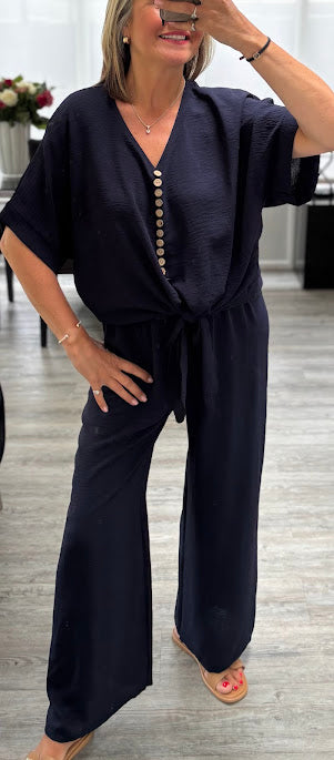 Bianca button tie front coord set