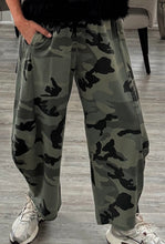 Load image into Gallery viewer, Carly camo barrel trouser
