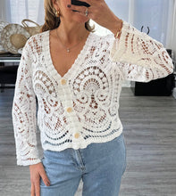 Load image into Gallery viewer, Celia crochet cardi
