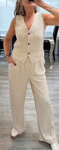 Christi crinkle waistcoat set