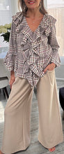 Load image into Gallery viewer, Connie frill check blouse
