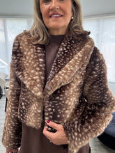 Load image into Gallery viewer, Darla leopard print faux fur jacket
