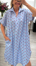Load image into Gallery viewer, Dottie polka dot shirt dress
