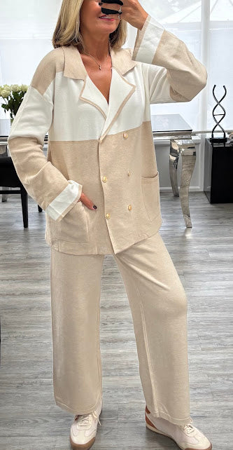 Dulcie double breasted knitted set