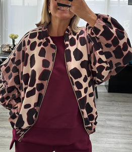 Ellie printed zip jacket