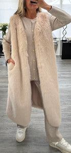 Fern luxury faux fur gilet