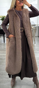 Fern luxury faux fur gilet