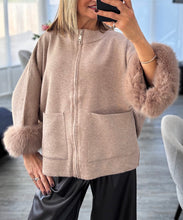 Load image into Gallery viewer, Fern soft knit zip cardigan
