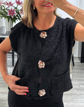 Load image into Gallery viewer, Fleur flower button waistcoat
