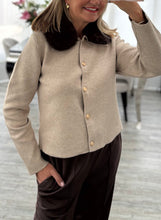 Load image into Gallery viewer, Fleur luxury faux fur collar cardigan
