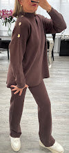 Load image into Gallery viewer, Gaby gold button shoulder set
