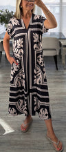 Load image into Gallery viewer, Gill printed v neck midi dress
