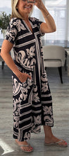 Load image into Gallery viewer, Gill printed v neck midi dress
