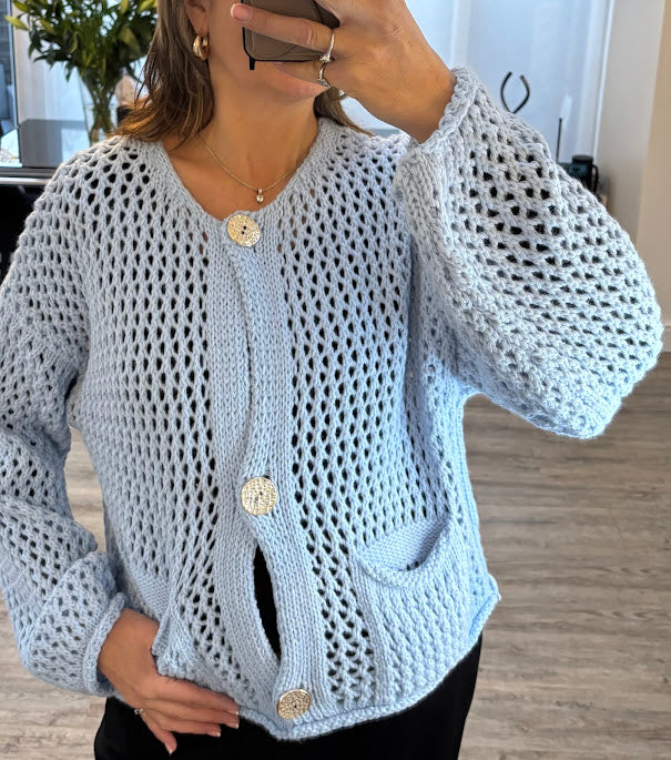 Gina statement button cardi