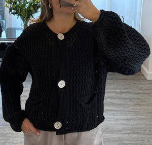 Gina statement button cardi