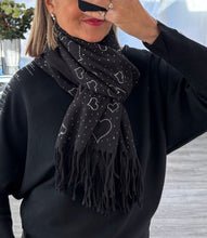 Load image into Gallery viewer, Hattie heart studded scarf
