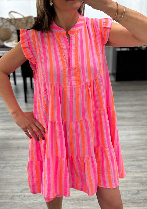 Ellie fluorescent print dress