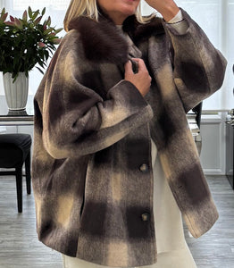 Jasmine fur collar jacket