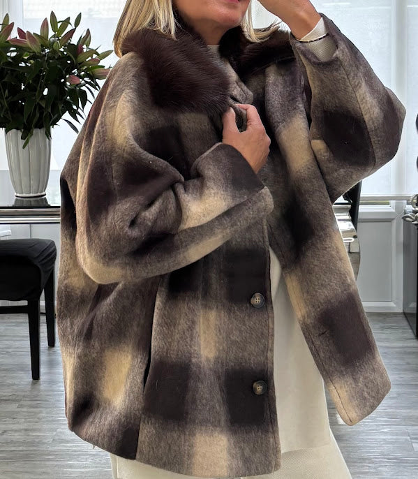 Jasmine fur collar jacket