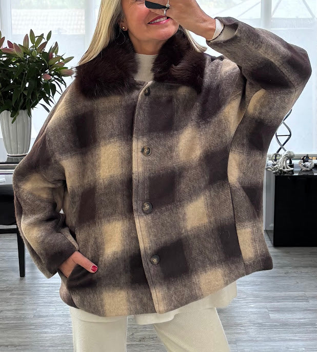 Jasmine fur collar jacket