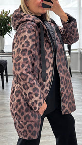 Lainey leopard quilted jacket