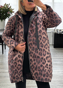 Lainey leopard quilted jacket