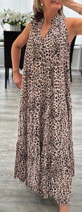Lara leopard maxi