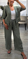 Load image into Gallery viewer, Lola linen jacket set
