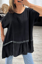 Load image into Gallery viewer, Lori sequin trim top
