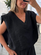 Load image into Gallery viewer, Lottie v neck linen top
