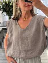 Load image into Gallery viewer, Lottie v neck linen top
