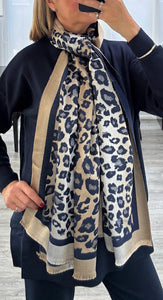 Lucy leopard scarf