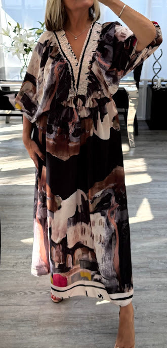 Mi Mi v neck maxi dress