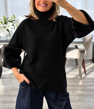 Load image into Gallery viewer, Patsy roll neck with faux fur
