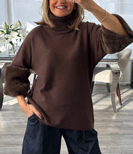 Load image into Gallery viewer, Patsy roll neck with faux fur

