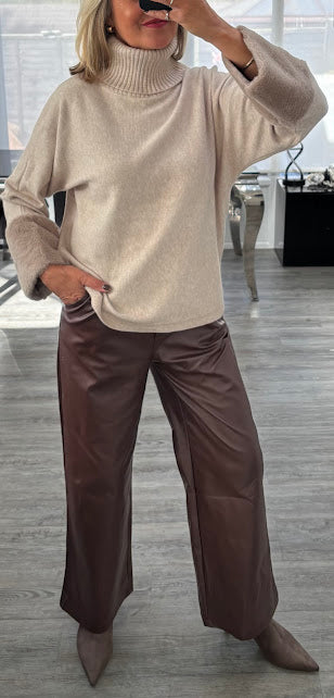 Patsy pleather trouser