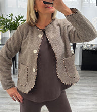 Load image into Gallery viewer, Pippa leopard piped jacket

