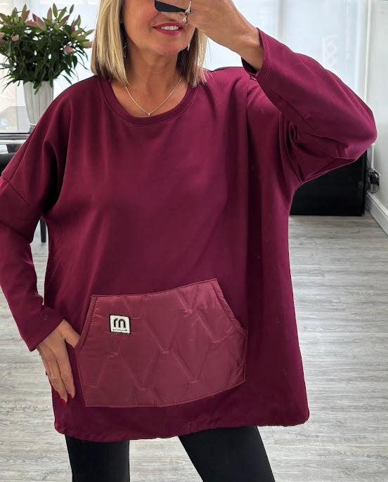Quinn quilted pocket top