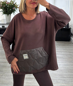 Quinn quilted pocket top