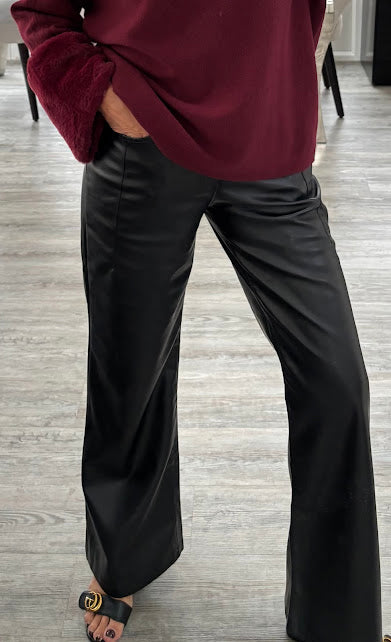 Tara toxic leather look trouser