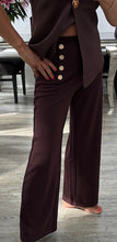 Load image into Gallery viewer, Tessa black button detail trouser
