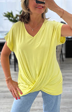 Load image into Gallery viewer, Tiff v neck t with twist
