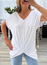 Load image into Gallery viewer, Tiff v neck t with twist
