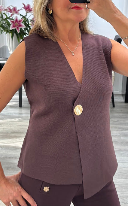 Winnie fine knit waistcoat