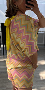 Zena zig zag short set