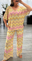 Zoe ribbon back zig zag set